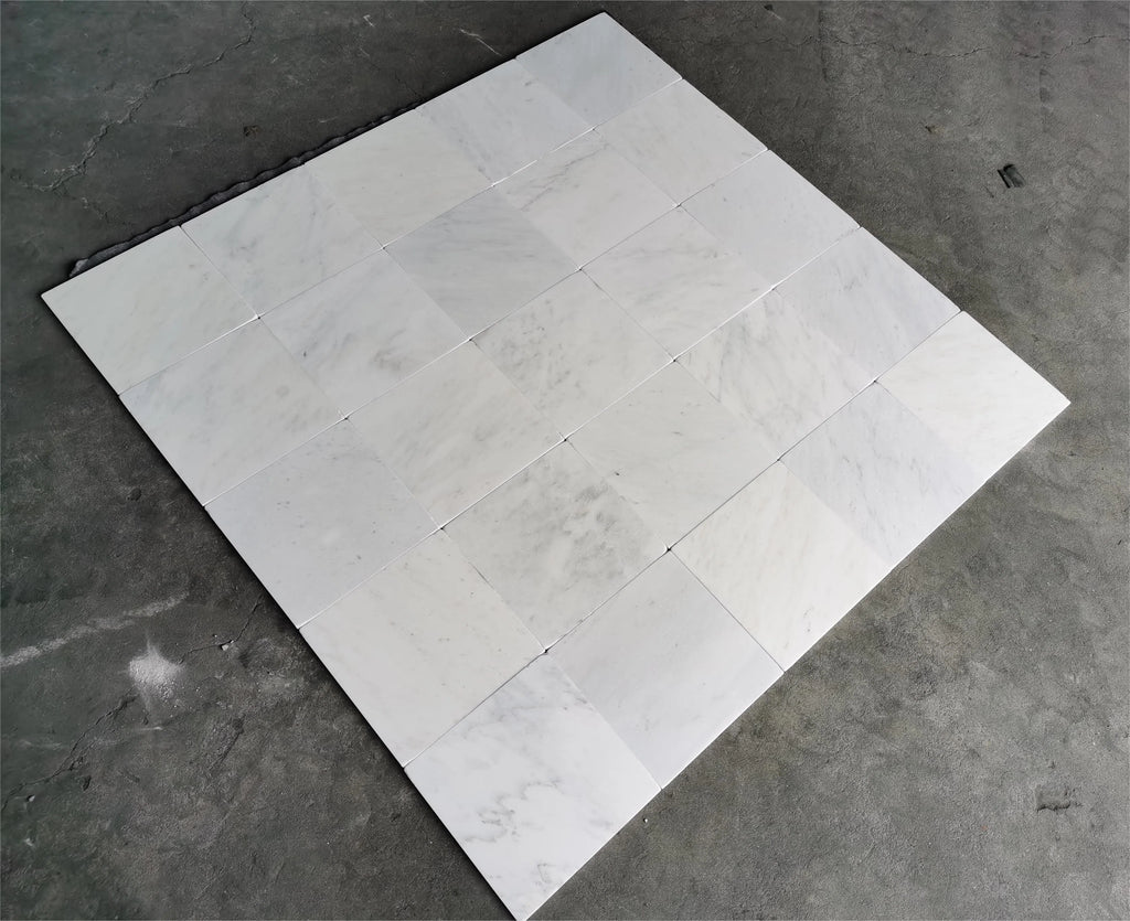 Oriental White / Asian Statuary Marble 12X12 Tumbled