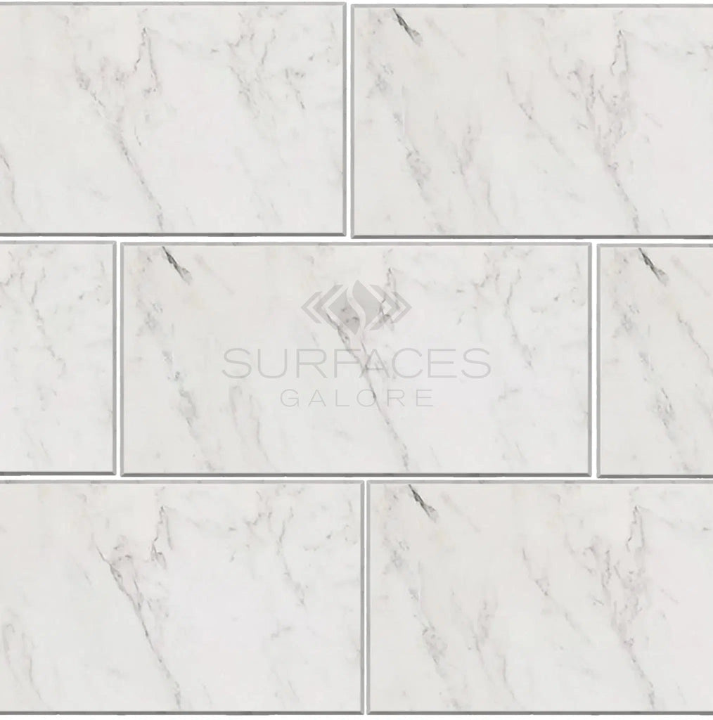 Oriental White / Asian Statuary Marble 12X24 Polished - Honed - SurfacesGalorePolished