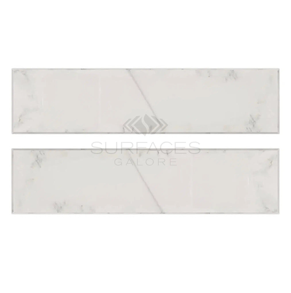 Oriental White / Asian Statuary Marble 2X8 Polished - Honed - SurfacesGalorePolished