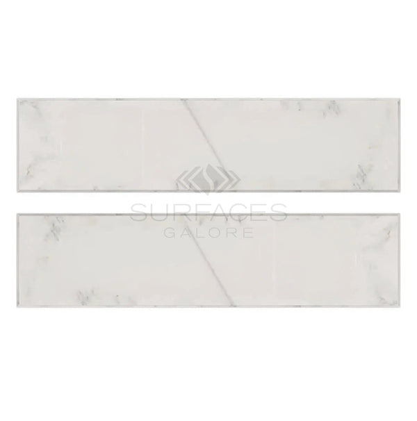 Oriental White / Asian Statuary Marble 2X8 Polished - Honed - SurfacesGalorePolished