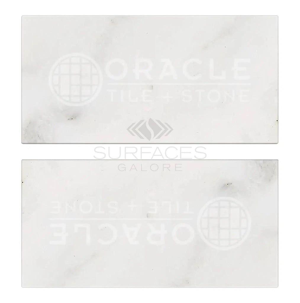 Oriental White / Asian Statuary Marble 3X6 Tumbled - SurfacesGalore