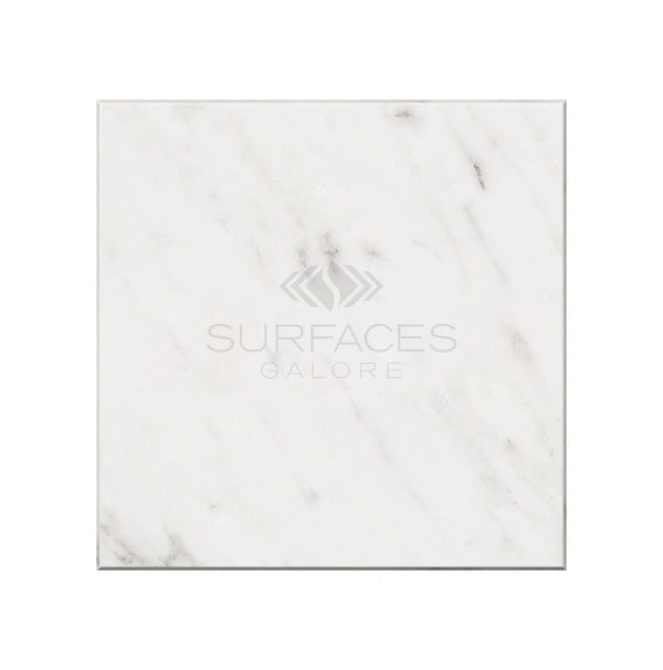 Oriental White / Asian Statuary Marble 4X4 Polished - Honed - SurfacesGalorePolished