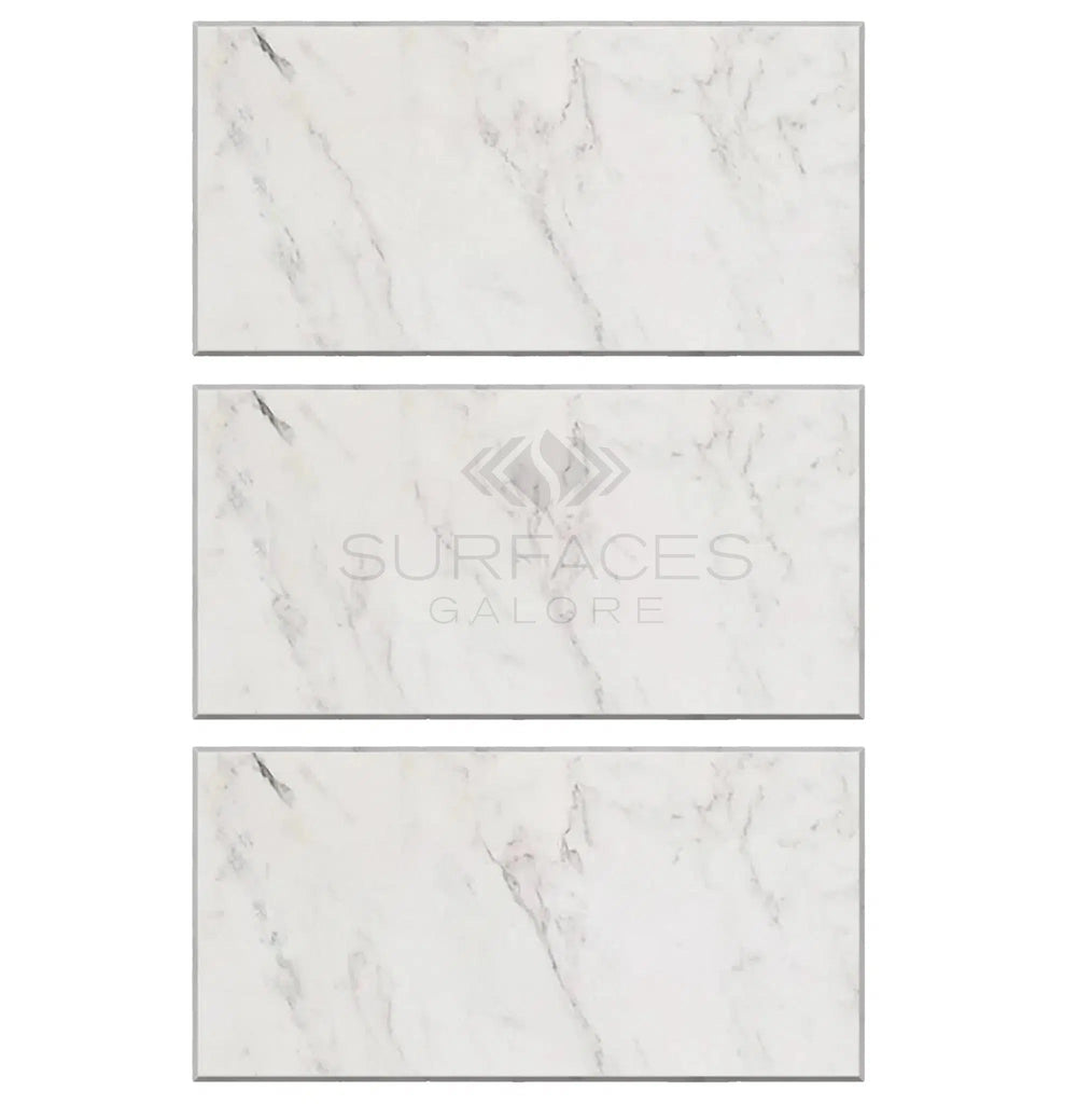 Oriental White / Asian Statuary Marble 6X12 Polished-Honed