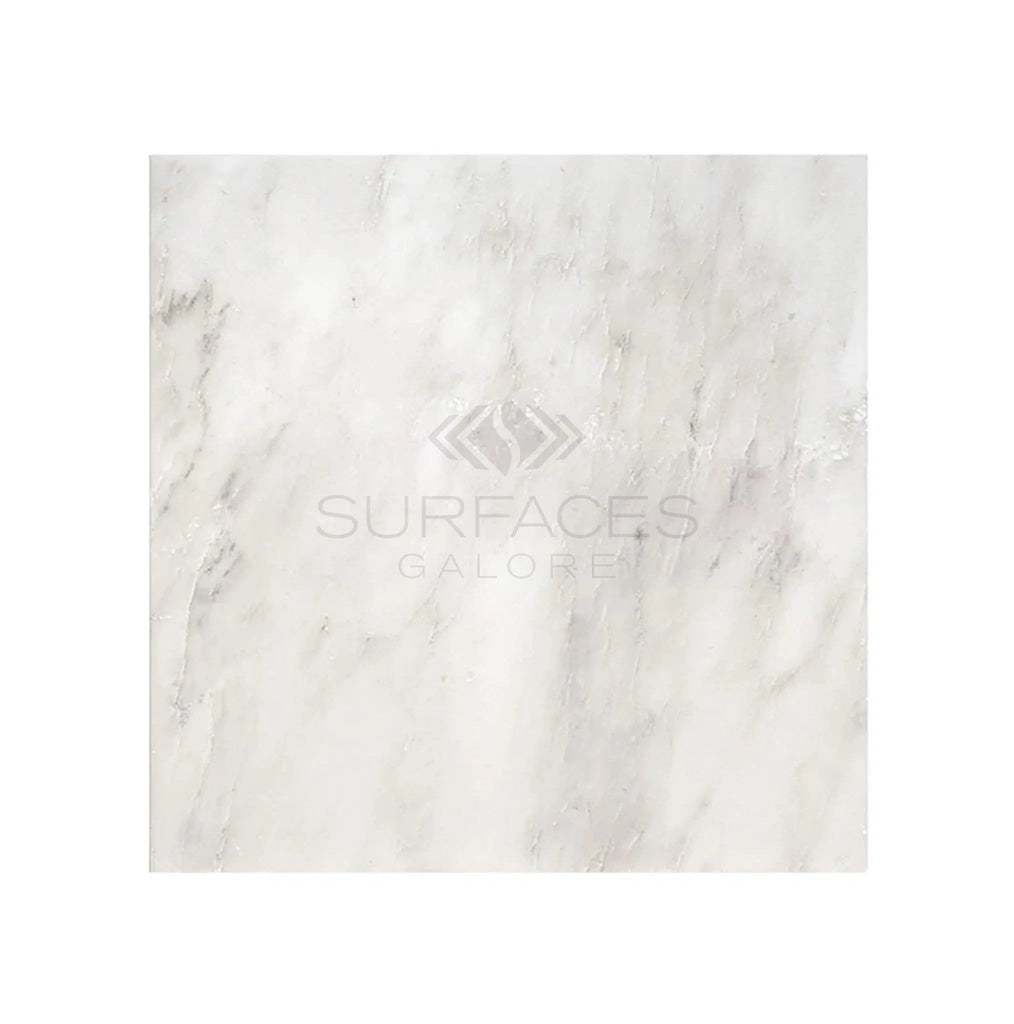 Oriental White / Asian Statuary Marble 6X6 Polished - Honed - SurfacesGalorePolished