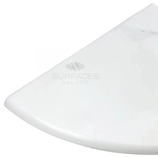 Oriental White (Asian Statuary) Marble Shower Corner Shelf - SurfacesGalore9" X 9" X 3/4" - 1/4 RoundPolished Both Sides