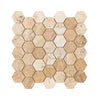 Philadelphia Travertine 2" Hexagon Mosaic Tumbled