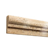 Philadelphia Travertine 2X12 OG - 1 (Single - step Chair Rail Trim) Liner Honed - SurfacesGalore