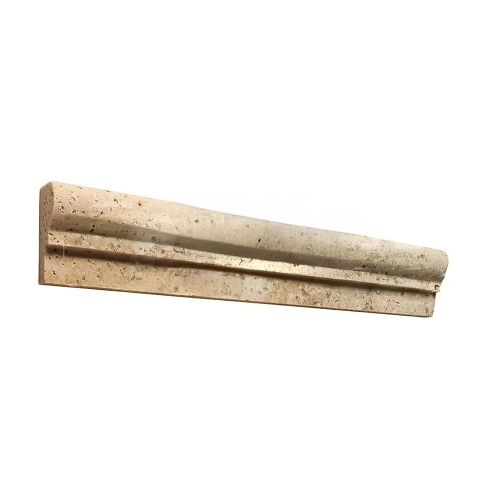 Philadelphia Travertine 2X12 OG-1 (Single-Step Chair Rail Trim) Liner Honed