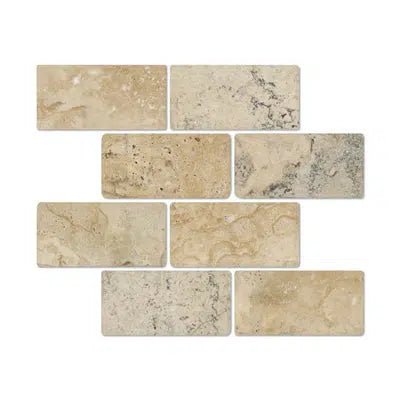 Philadelphia Travertine 3X6 Tumbled - SurfacesGalore