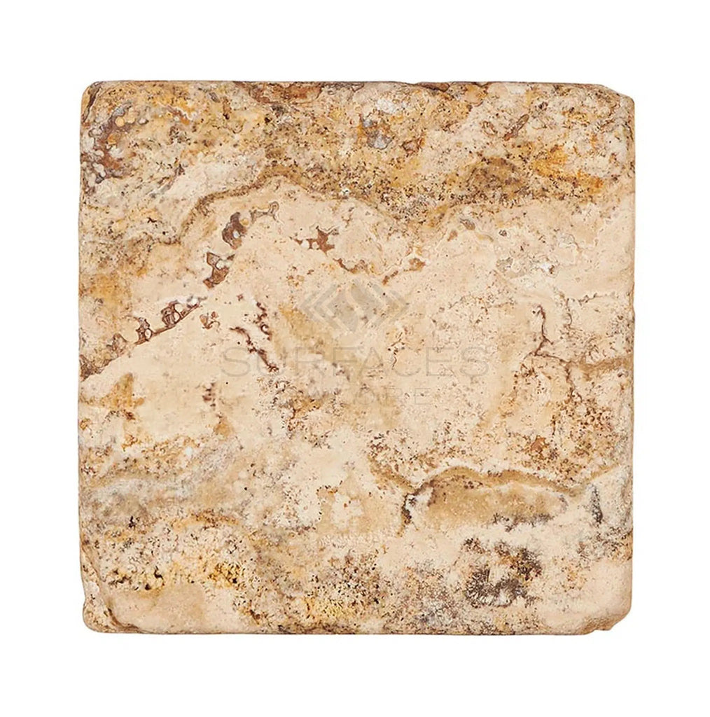 Philadelphia Travertine 4X4 Tumbled - SurfacesGalore