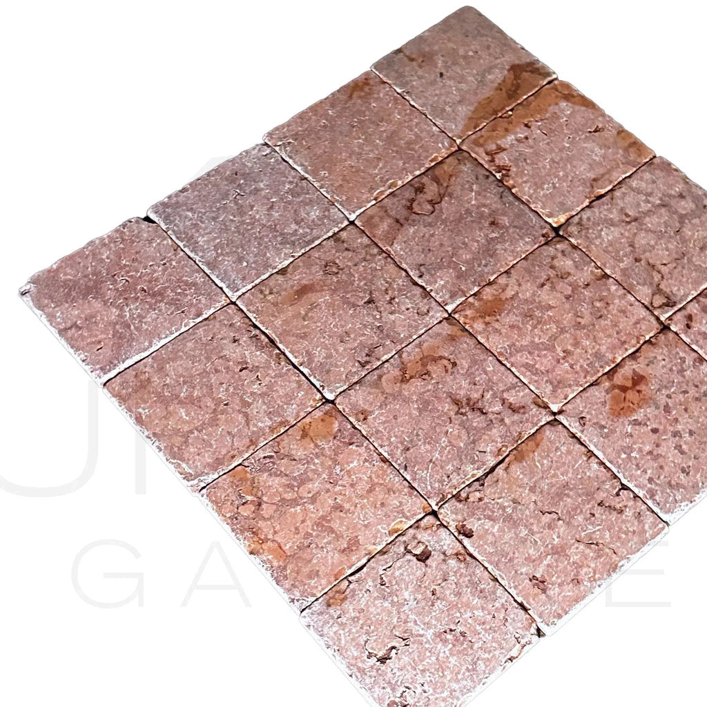 Rosso Verona / Rosso Asiago (Red) Marble 6X6 Tumbled Tile 110 Sq.Ft. $11.81/Sq.Ft.