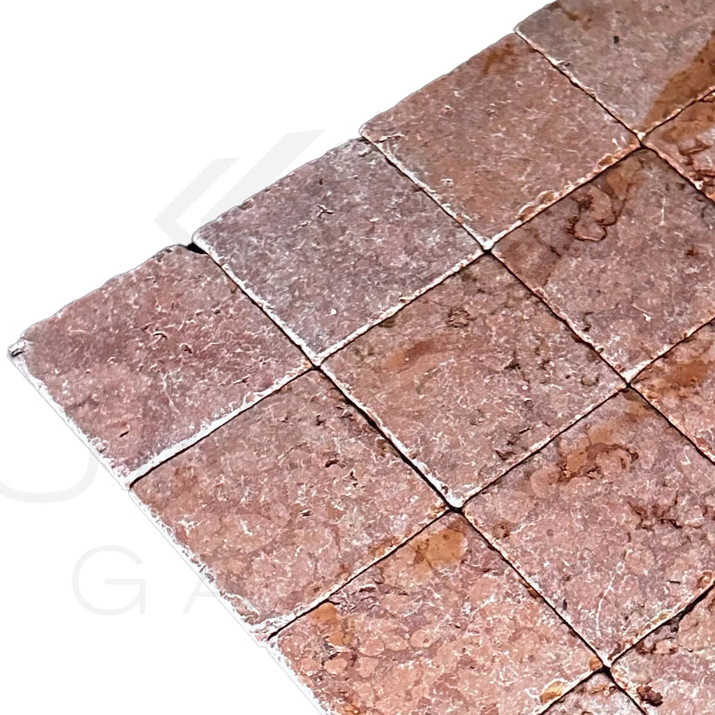 Rosso Verona / Rosso Asiago (Red) Marble 6X6 Tumbled Tile 110 Sq.Ft. $11.81/Sq.Ft.