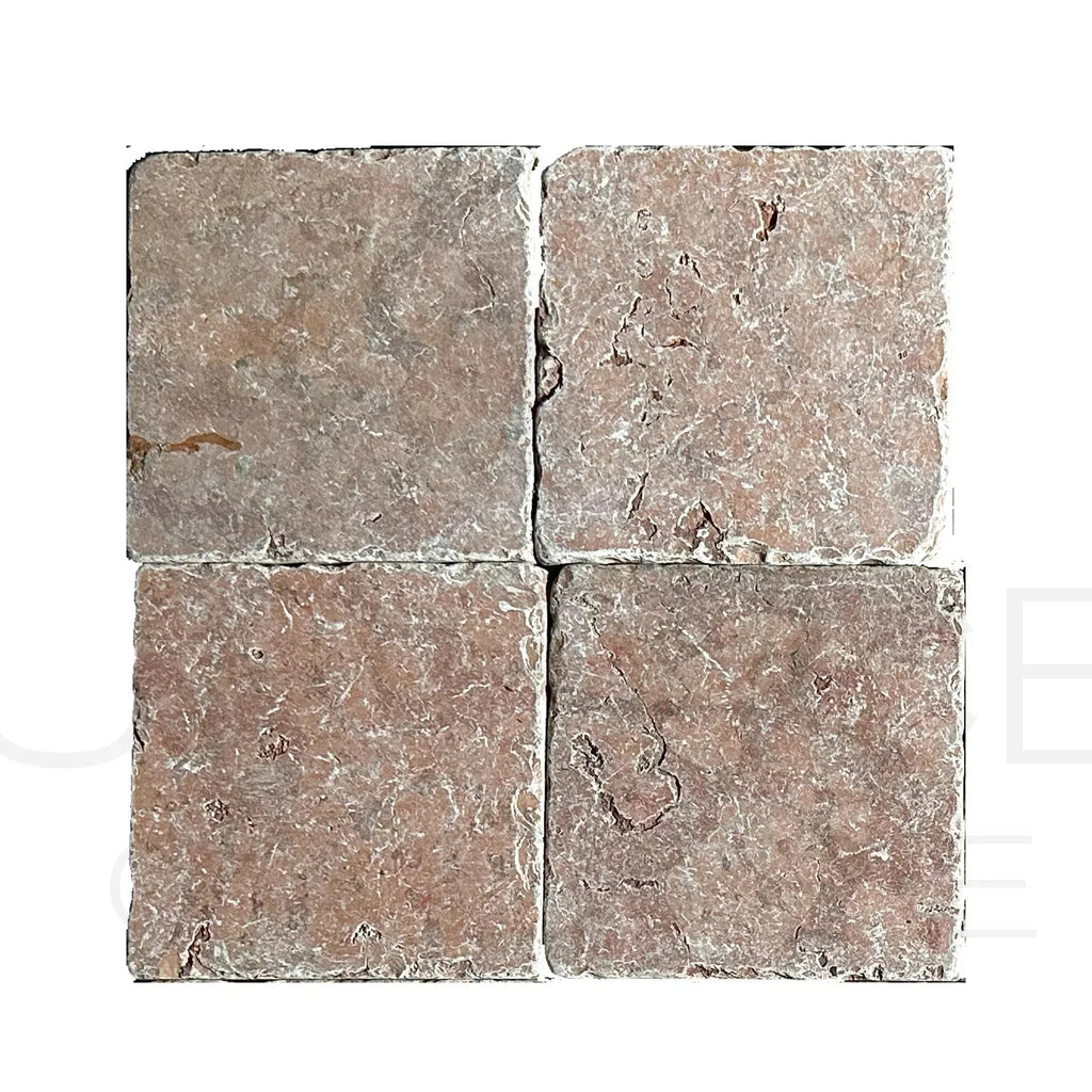 Rosso Verona / Rosso Asiago (Red) Marble 6X6 Tumbled Tile 110 Sq.Ft. $11.81/Sq.Ft.