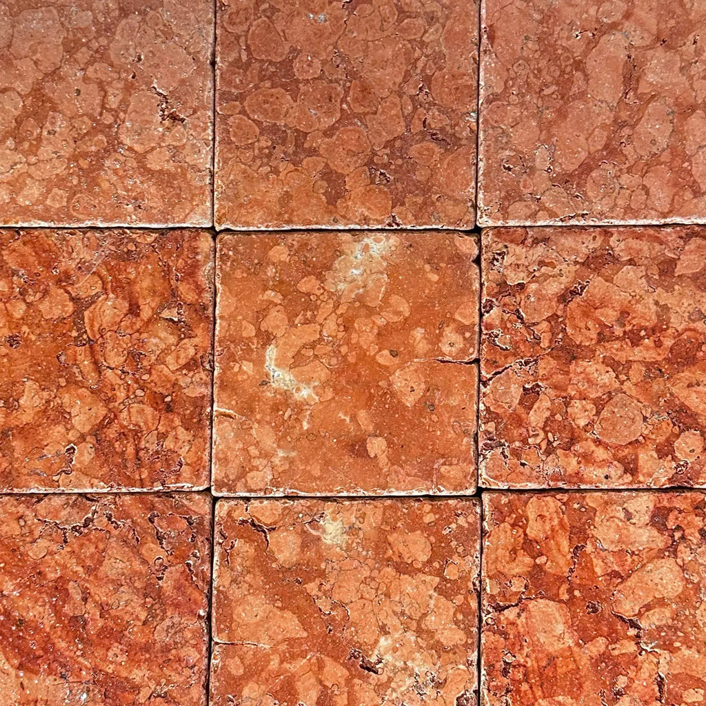 Rosso Verona / Rosso Asiago (Red) Marble 6X6 Tumbled Tile 110 Sq.Ft. $11.81/Sq.Ft.