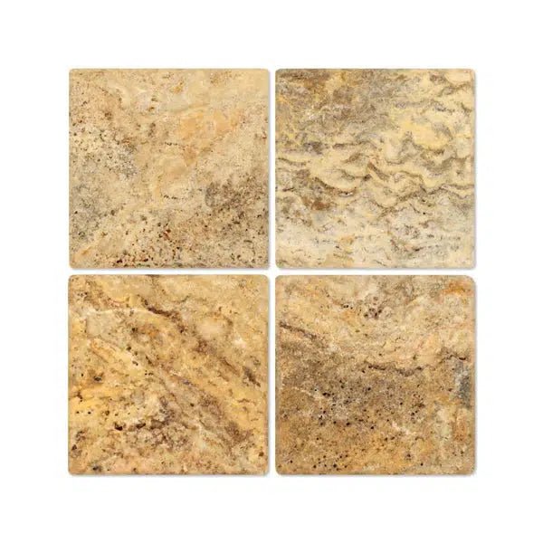 Scabos Travertine 12X12 Tumbled - SurfacesGalore