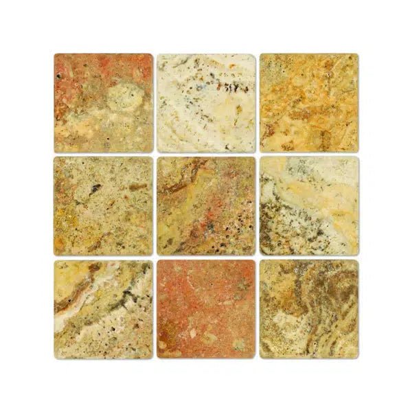 Scabos Travertine 18X18 Tumbled - SurfacesGalore