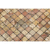 Scabos Travertine 1X1 Mosaic Tumbled - SurfacesGalore