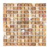 Scabos Travertine 1X1 Mosaic Tumbled - SurfacesGalore