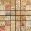 Scabos Travertine 2X2 Mosaic Polished