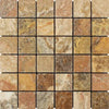 Scabos Travertine 2X2 Mosaic Tumbled - SurfacesGalore