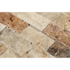 Scabos Travertine 2X4 Brick Mosaic Split - Faced - SurfacesGalore