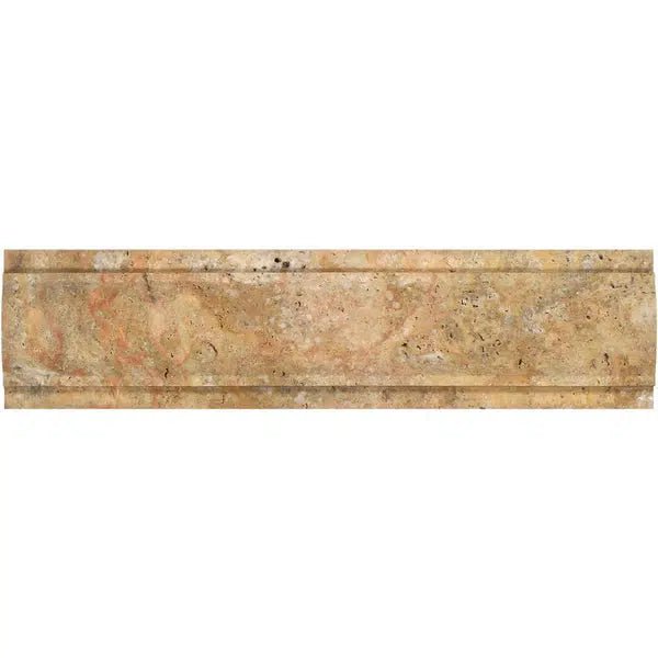 Scabos Travertine 3X12 Arch / Baldwin Molding Liner Honed - SurfacesGalore