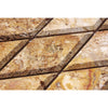 Scabos Travertine 3X6 Deep - Beveled Diamond Mosaic Honed - SurfacesGalore