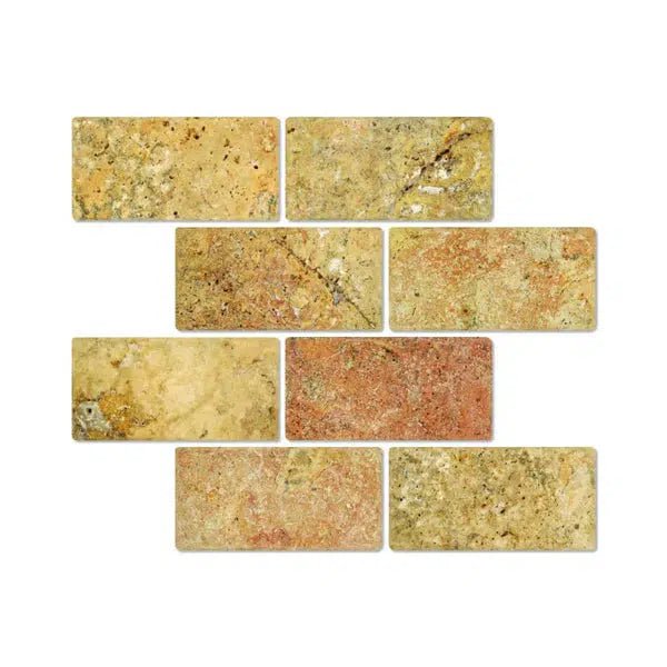 Scabos Travertine 3X6 Tumbled - SurfacesGalore