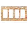 Scabos Travertine 4 Gang ROCKER Switch Wall Plate / Cover Plate / Switch Plate - SurfacesGalore4 1/2" X 8 1/4"4 - ROCKERHoned