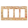 Scabos Travertine 4 Gang ROCKER Switch Wall Plate / Cover Plate / Switch Plate - SurfacesGalore4 1/2" X 8 1/4"4 - ROCKERHoned