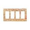 Scabos Travertine 4 Gang ROCKER Switch Wall Plate / Cover Plate / Switch Plate - SurfacesGalore4 1/2" X 8 1/4"4 - ROCKERHoned