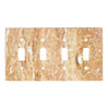 Scabos Travertine 4 Gang TOGGLE Switch Wall Plate / Cover Plate / Switch Plate - SurfacesGalore4 1/2" X 8 1/4"4 - TOGGLEHoned