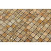 Scabos Travertine 5/8X5/8 Mosaic Polished - SurfacesGalore