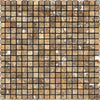 Scabos Travertine 5/8X5/8 Mosaic Tumbled - SurfacesGalore