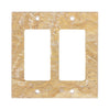 Scabos Travertine Double ROCKER Switch Wall Plate/Cover Plate/Switch Plate