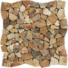 Scabos Travertine Flat Pebble / Paledian (Random Broken) Mosaic Tumbled - SurfacesGalore