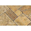 Scabos Travertine OPUS Mini - Pattern (4 pcs.) (Interlocking) Mosaic Tumbled - SurfacesGalore