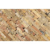 Scabos Travertine Random Strip Mosaic Tumbled