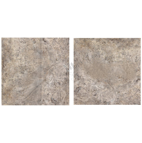 Silver (Gray) Travertine 12X12 Tile Filled and Honed