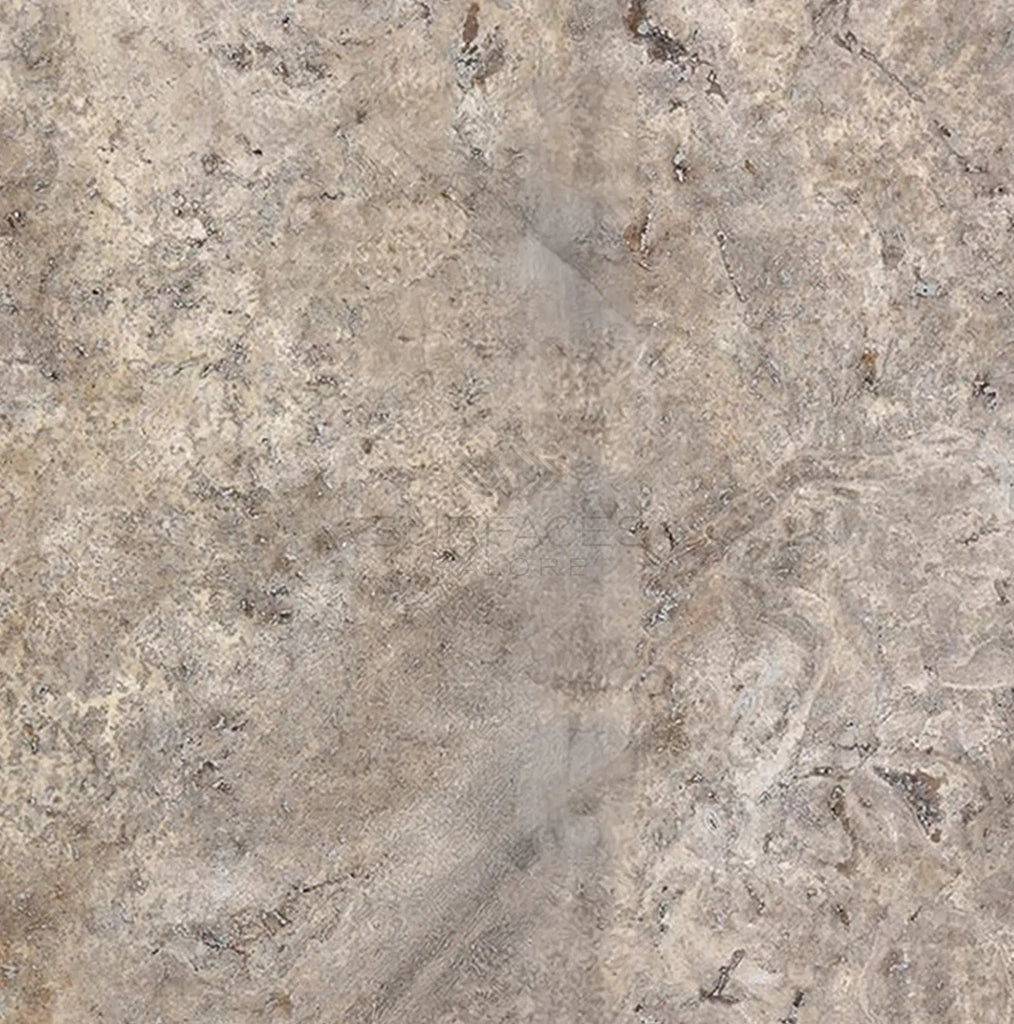 Silver (Gray) Travertine 12X12 Tile Filled and Honed - SurfacesGalore