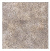 Silver (Gray) Travertine 16X16 Unfilled / Brushed and Chiseled Edge - SurfacesGalore