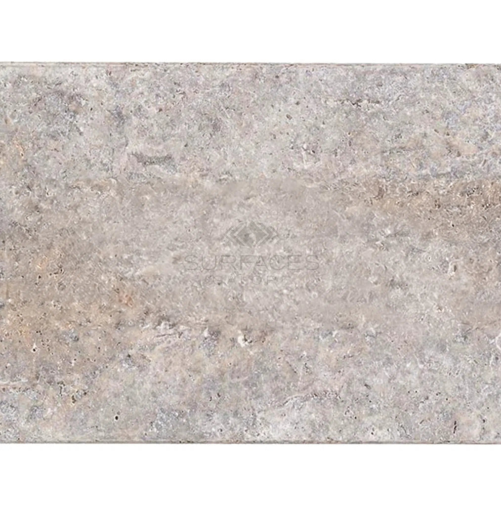 Silver (Gray) Travertine 16X24 Tile Tumbled - SurfacesGalore