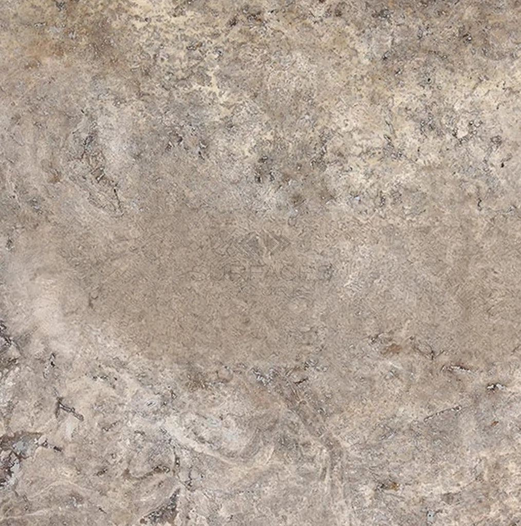 Silver (Gray) Travertine 24X24 Tile Filled and Honed - SurfacesGalore