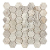 Silver (Gray) Travertine 2X2 Hexagon Mosaic Tile Tumbled