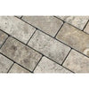 Silver (Gray) Travertine 2X4 Mosaic Tumbled - SurfacesGalore