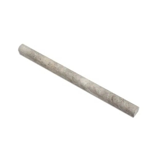 Silver (Gray) Travertine 3/4X12 Bullnose Liner - SurfacesGalore