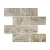 Silver (Gray) Travertine 3X6 Tumbled - SurfacesGalore