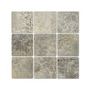 Silver (Gray) Travertine 4X4 Tumbled