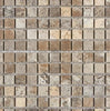 Silver (Gray) Travertine 5/8X5/8 Mosaic Tile Tumbled - SurfacesGalore