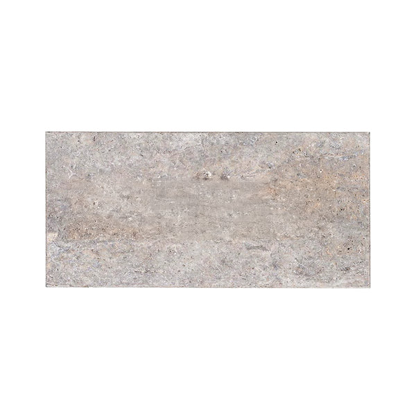 Silver (Gray) Travertine 8X16 Unfilled / Brushed and Chiseled Edge